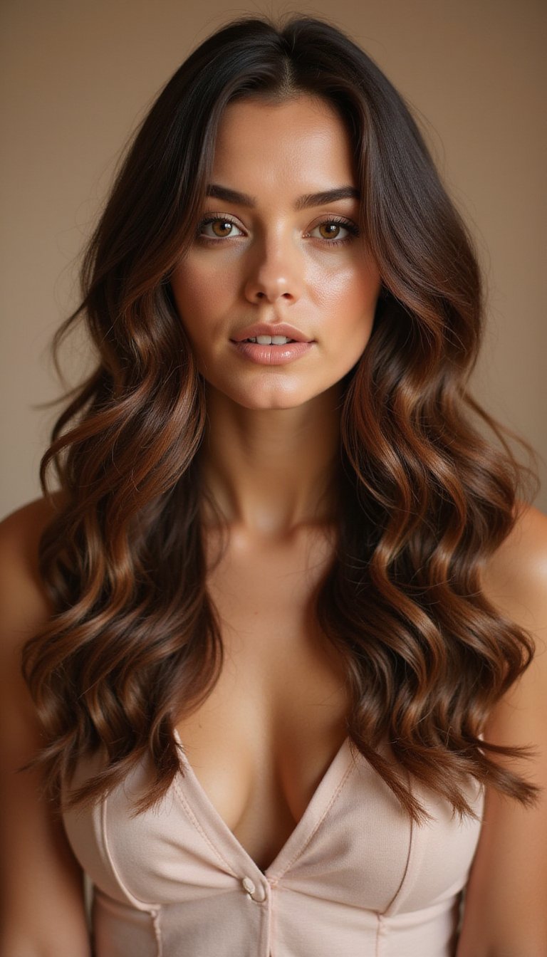 Romantic Blowout With Soft Face Framing Curls