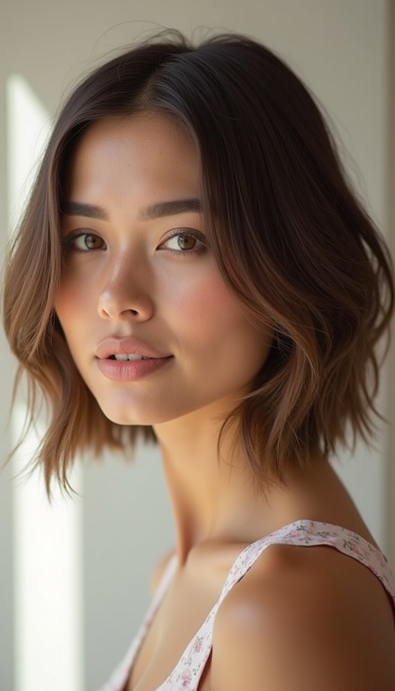 Short Bob Blowout With Full Lively Volume