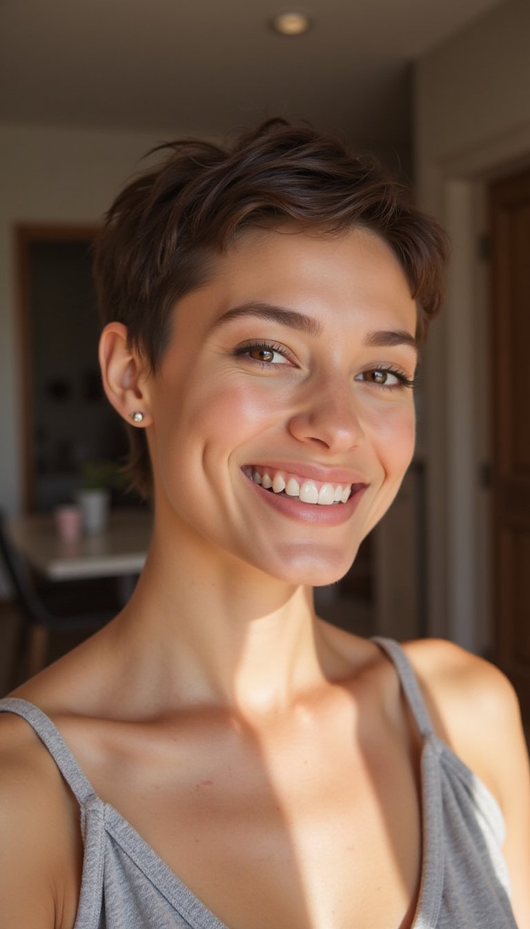 Short Pixie Blowout For Feminine Soft Volume