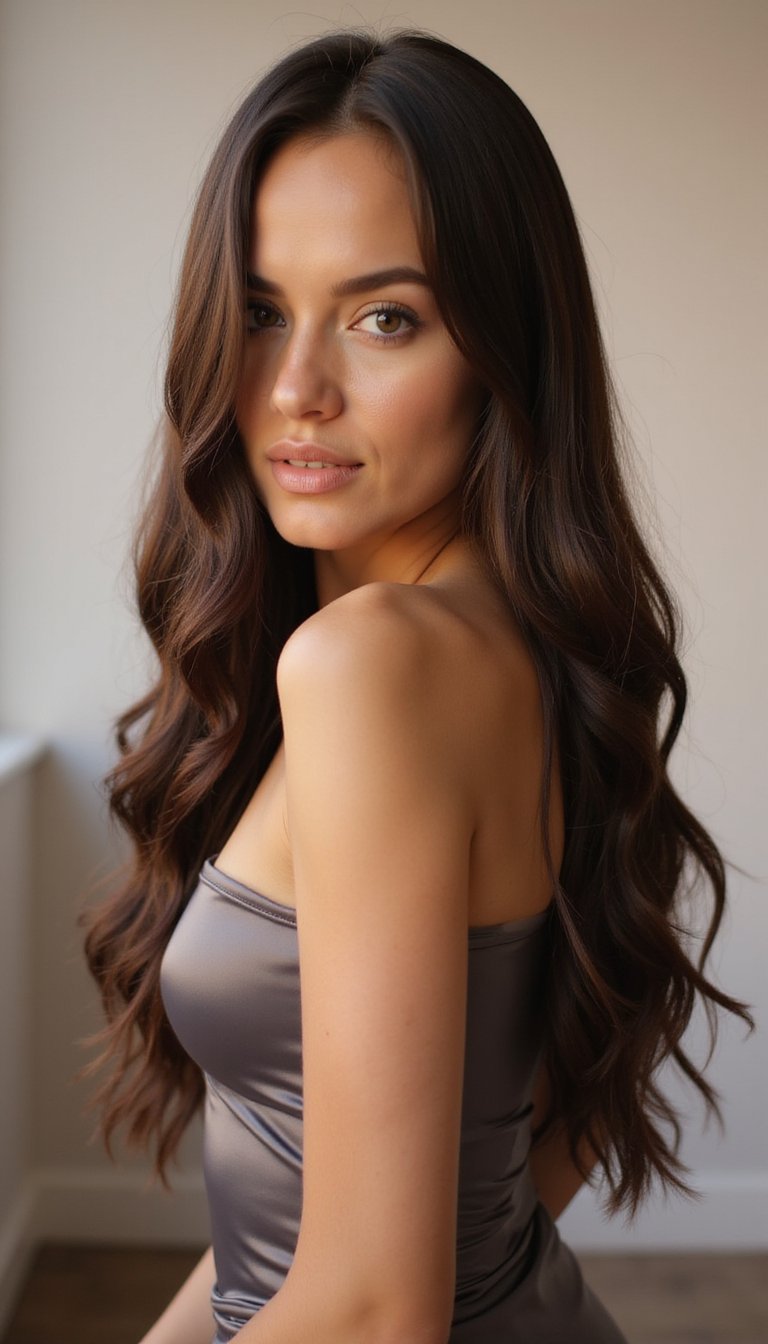 Sleek Straight Blowout With Mirror-Like Shine