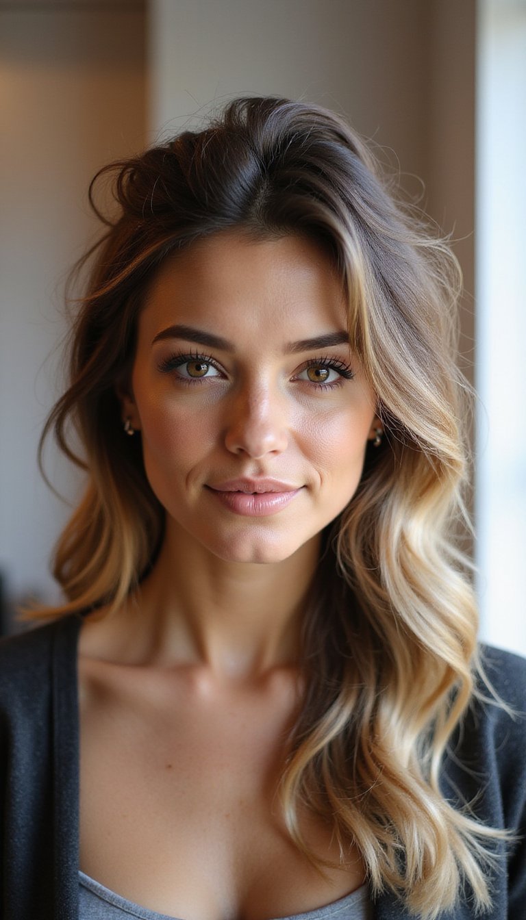 Textured Blowout With Tousled Ends And Height