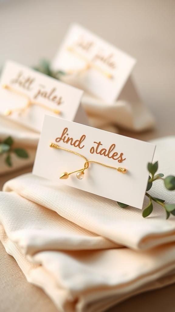 Beaded Wire Name Place Cards As Keepsakes