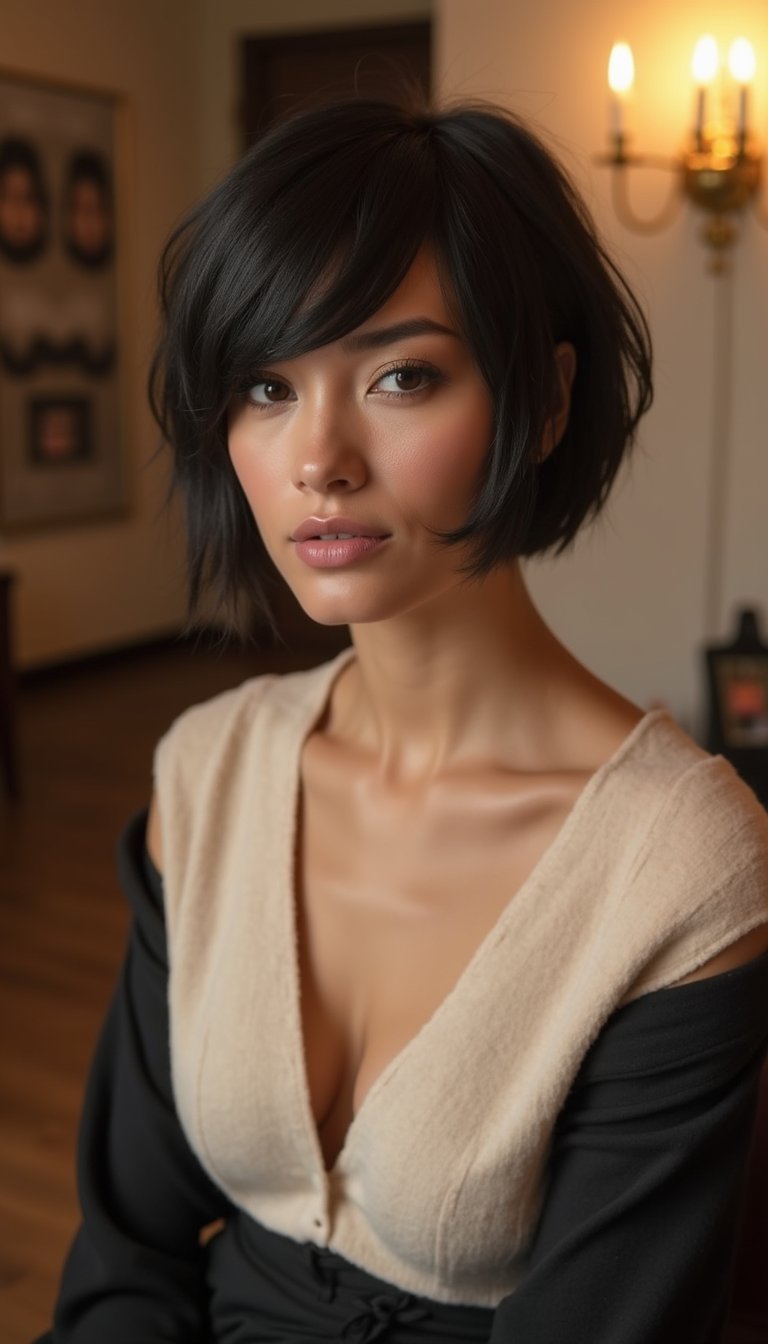 Modern Cropped Bixie Bob Hybrid With Edge