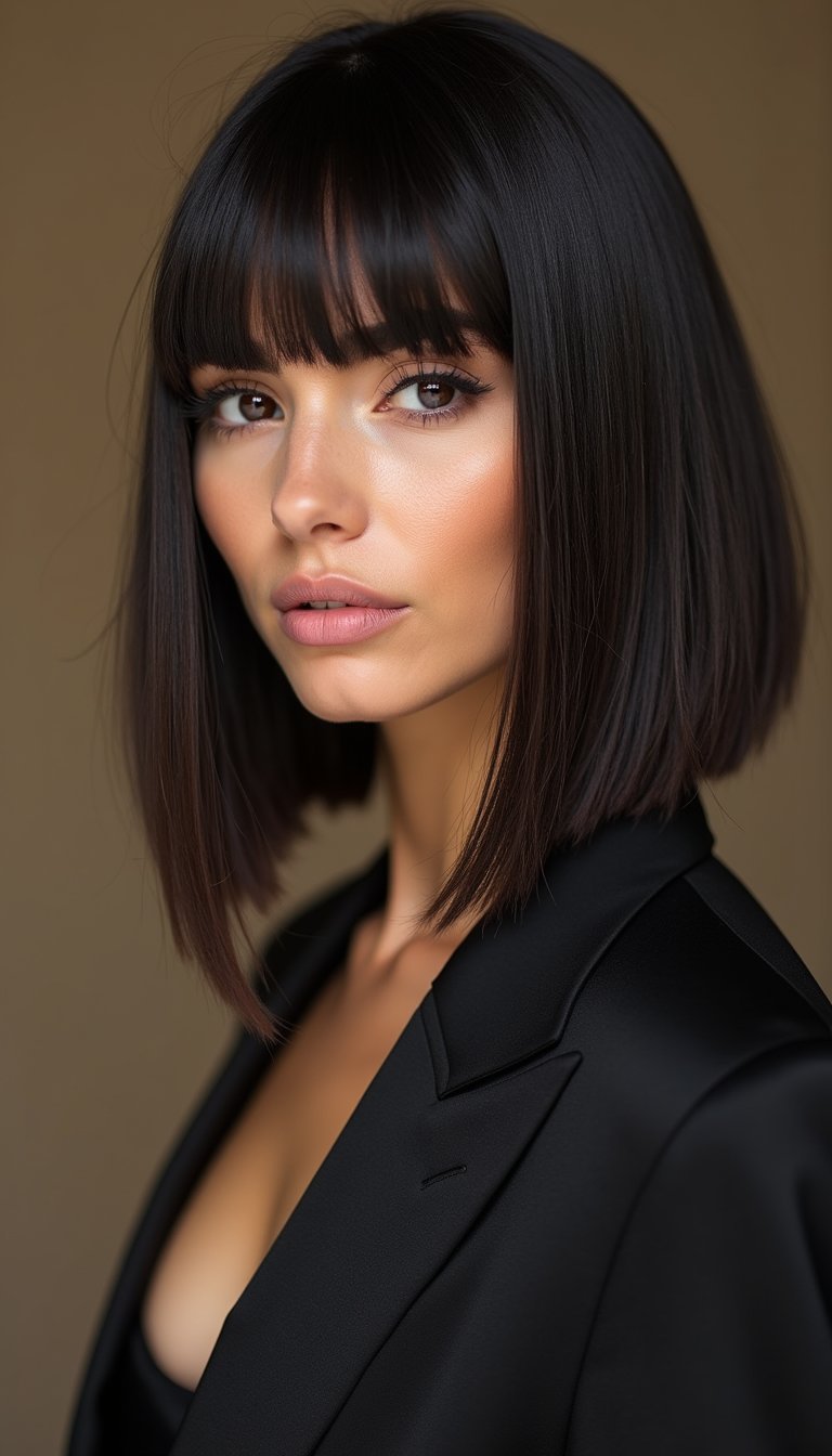 Sleek Blunt Bixie For Polished Looks