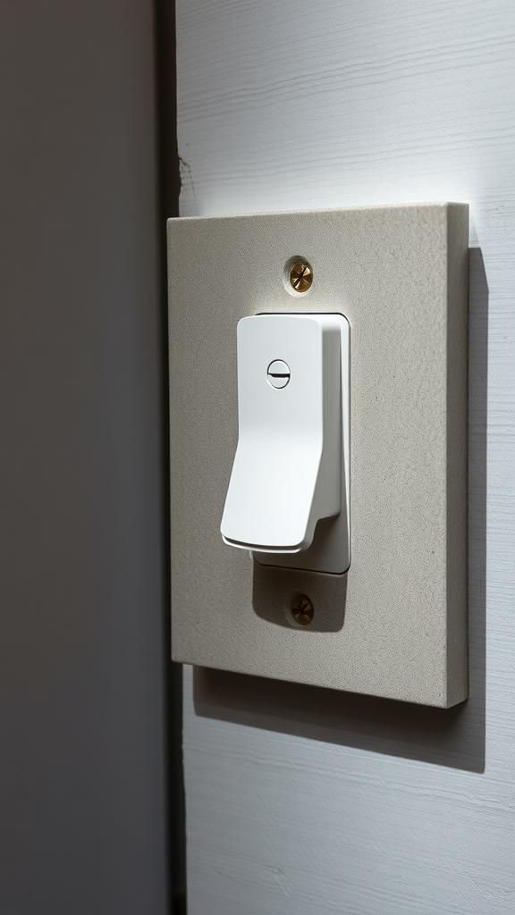 Concrete Switch Plate With Architectural Texture