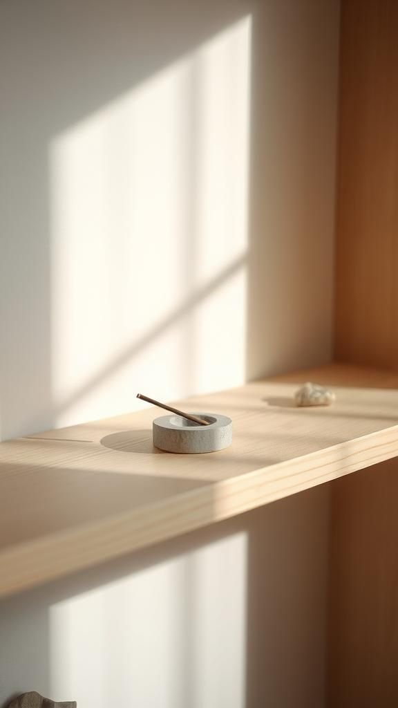 Slim Concrete Incense Holder With Ash Channel
