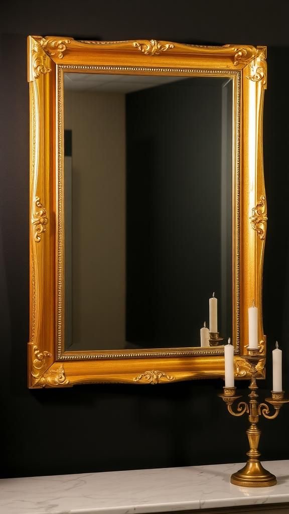 Antiqued Gold Leaf Frame With A Soft Patina