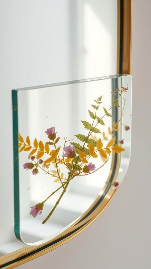 Dried Flower Resin Edge With Garden Romance