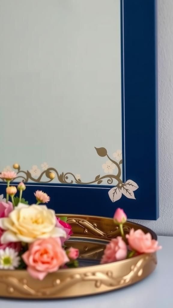 Faux Bone Inlay Look With Elegant Stenciling