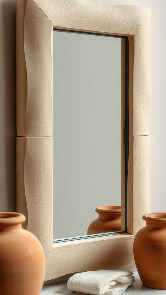 Sculpted Plaster Frame With Old-World Texture