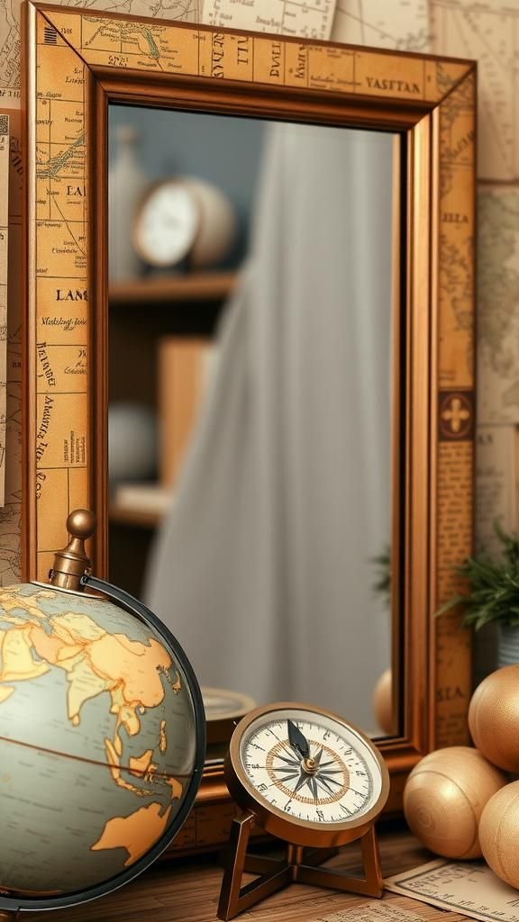 Vintage Map Decoupage For Travel-Inspired Flair