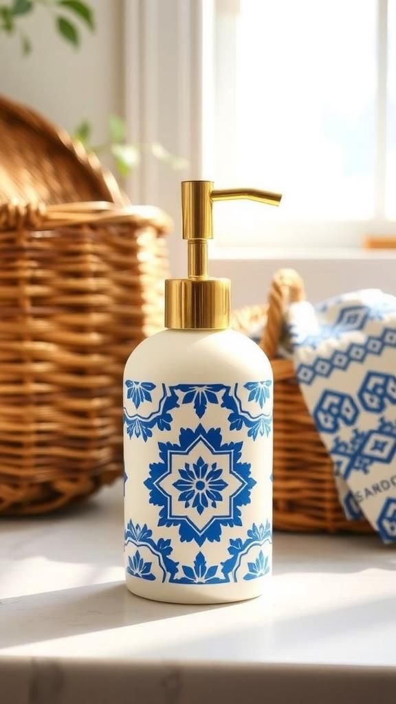 Moroccan Tile Stencil With Two-Tone Palette