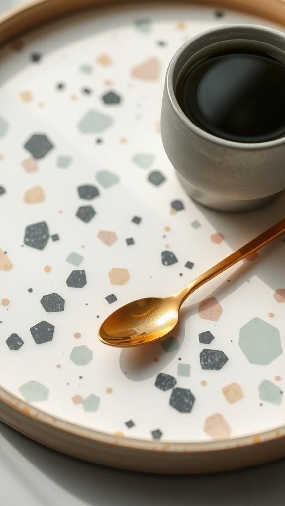 Painted Terrazzo Speckles With Soft Pastel Chips