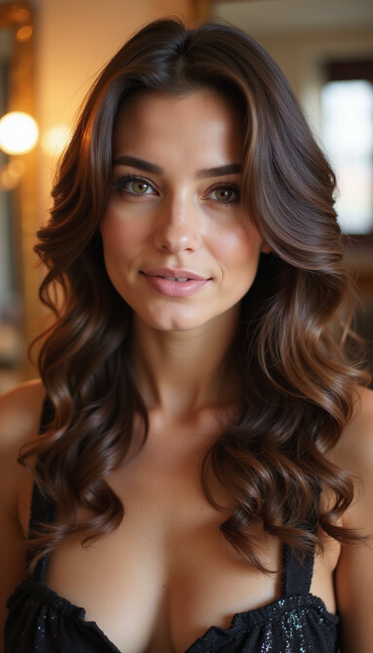 Glam Old-Hollywood Curly With Diffused Volume