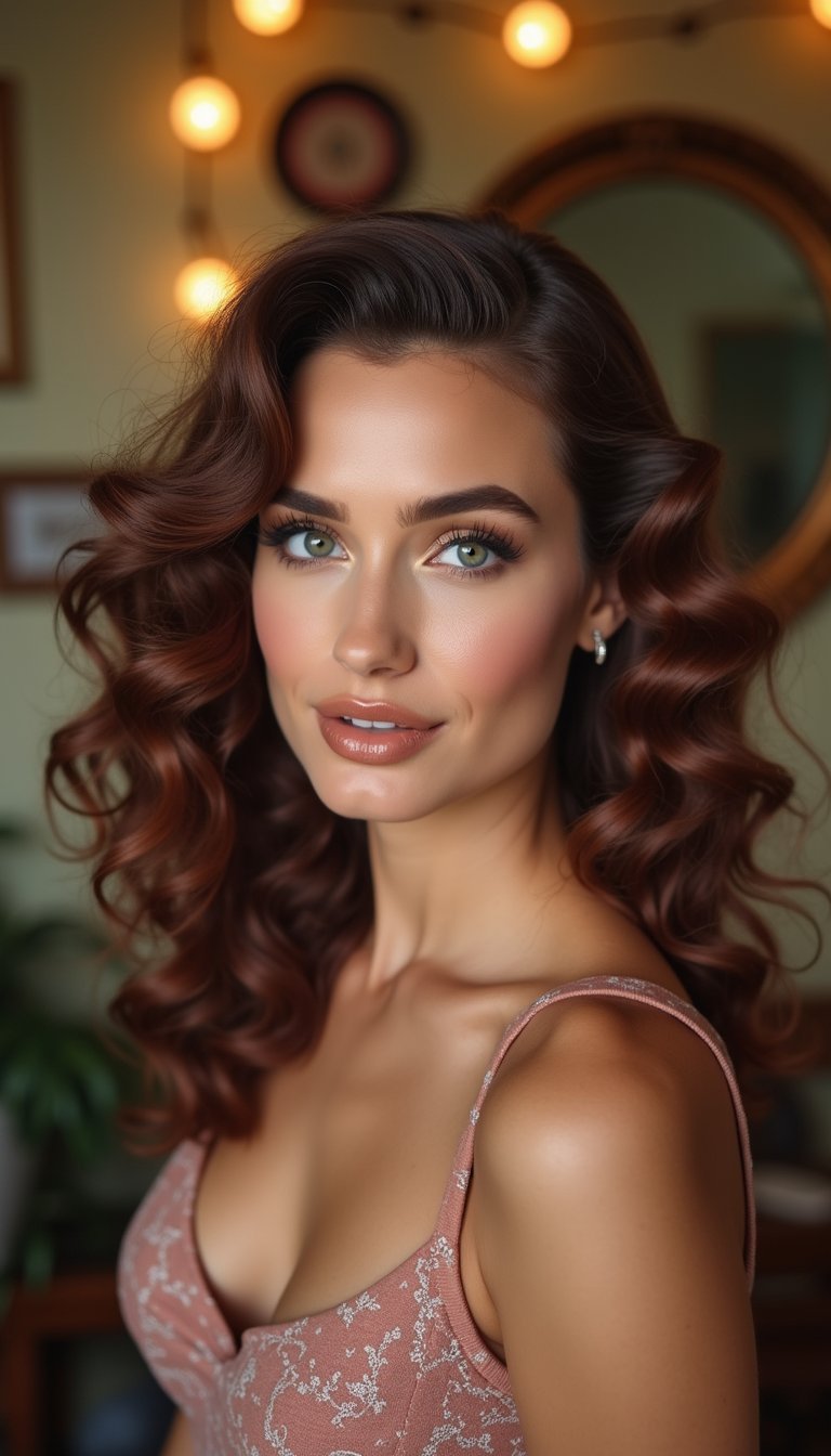 Pin-Up Inspired Curls With Diffused Hold