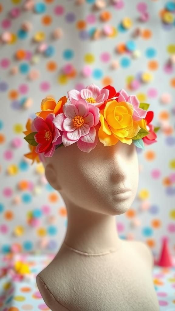 Felt Flower Crown For Kids' Birthday Parties