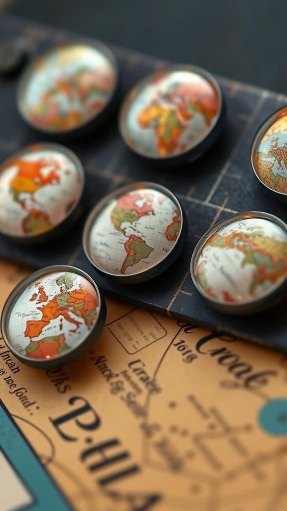 Map Snippet Travel Memory Magnets