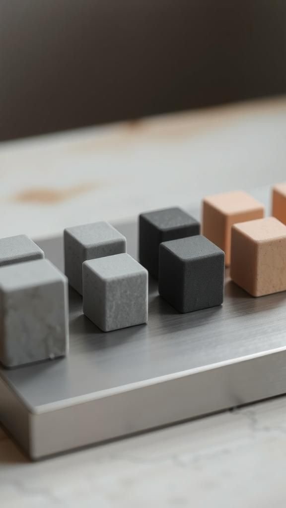 Minimalist Concrete Geometric Block Magnets