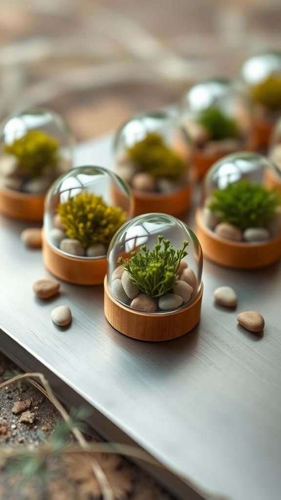 Tiny Terrarium Moss And Pebble Dome Magnets