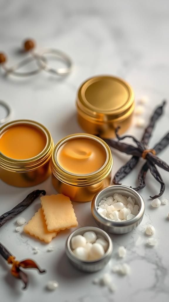 Salted Caramel Dessert-Inspired Soft Lip Balm