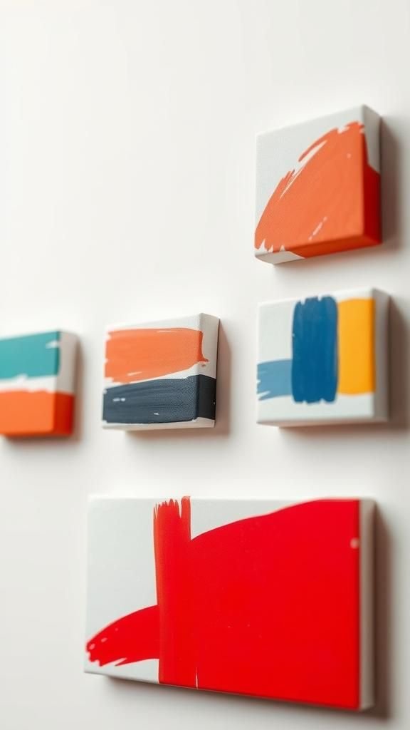 Mini Canvas Abstract Art Magnets In Micro Gallery