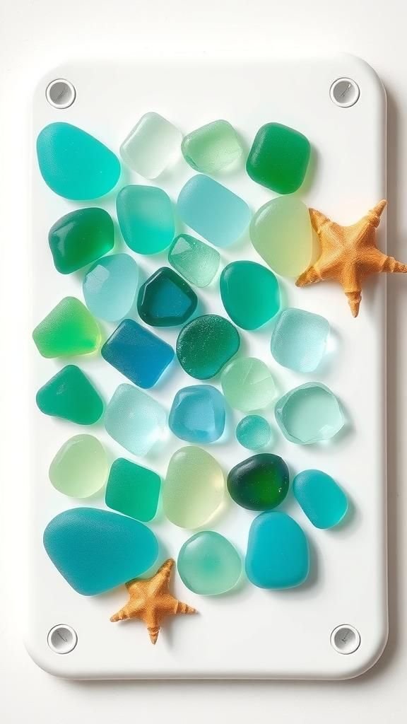 Sea Glass Coastal Accent Magnets For Breezy Kitchens