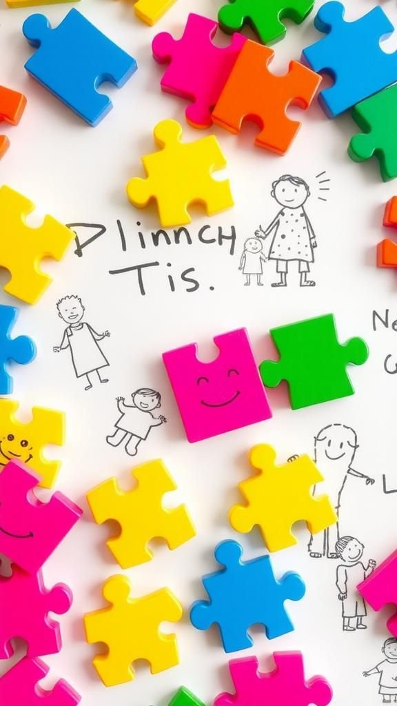 Upcycled Puzzle Piece Magnets With Whimsical Characters