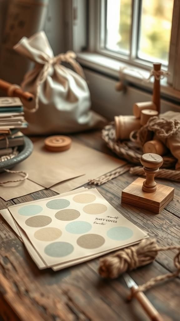 Eco-Friendly Kraft Paper Stickers With Earthy Inks