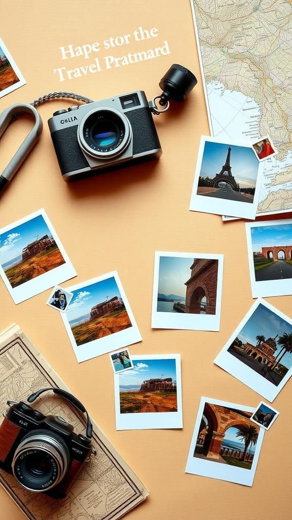 Travel Photo Collage Stickers With Postcard Vibes