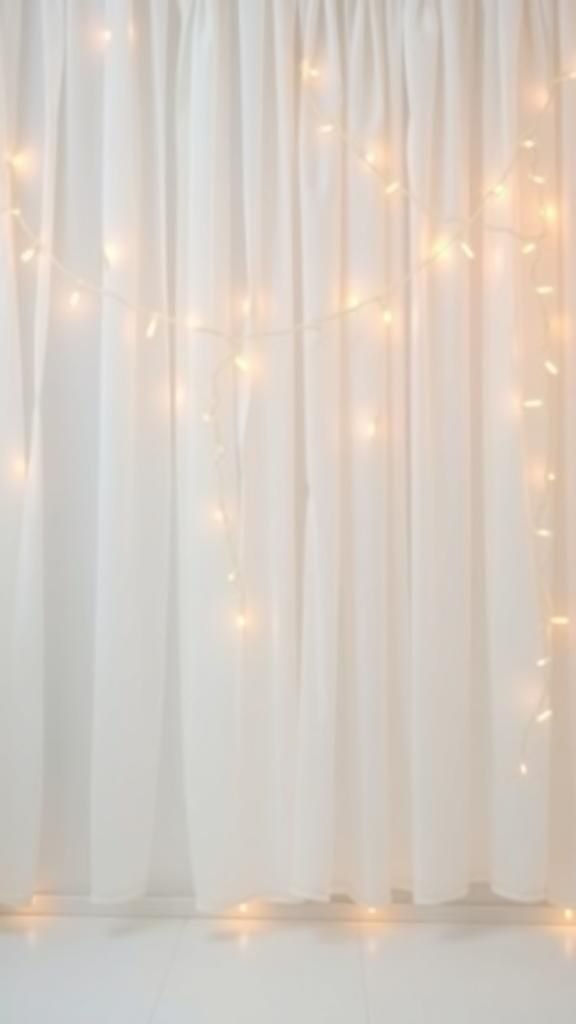 Glowing Tulle Photo Backdrop With String Lights
