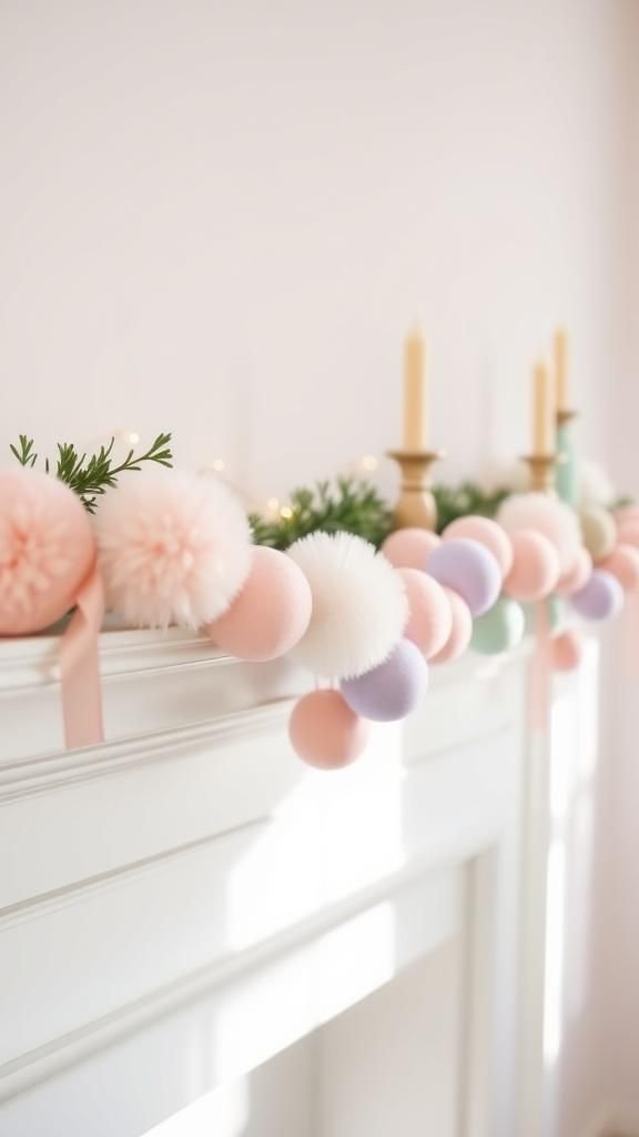 Whimsical Tulle Pom-Pom Garland For Any Season