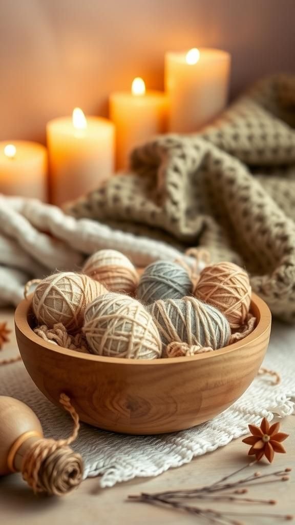 Cozy Yarn-Wrapped Hygge-Inspired Textured Eggs