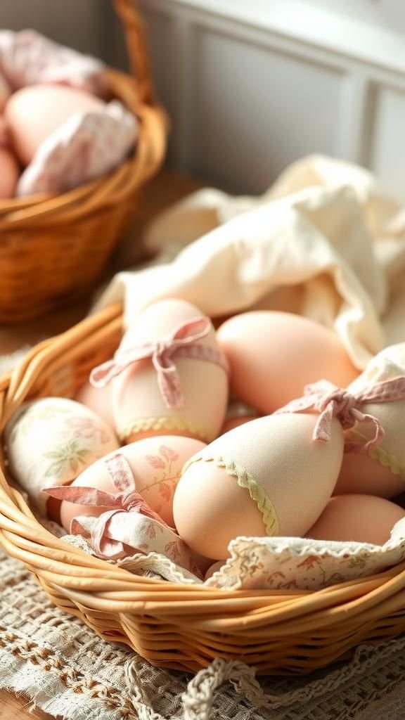 Liberty-Style Fabric Wrapped Patchwork Eggs