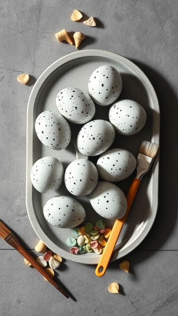 Modern Terrazzo Chip Pattern on Eggs