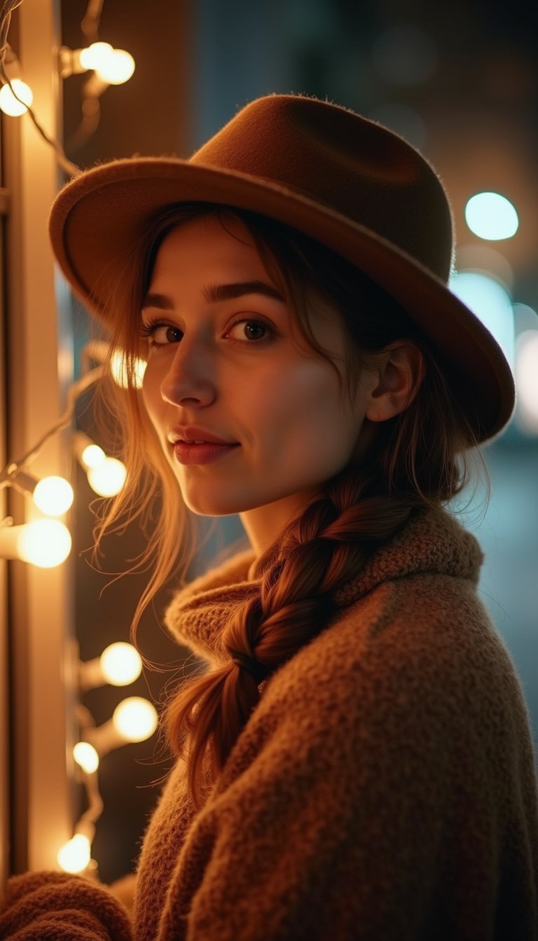 Low Halo Braid Wrapped Around Neck