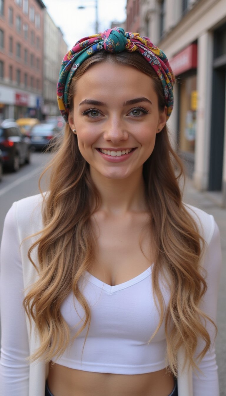 Fishtail Braid With Colorful Scarf Headband