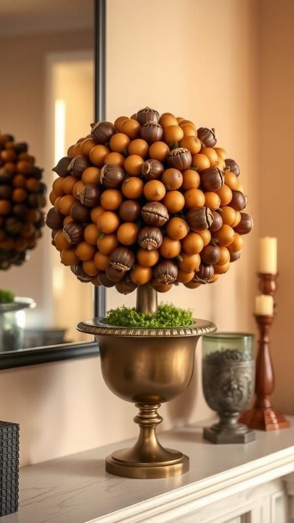 Grand Acorn Topiary In A Footed Urn