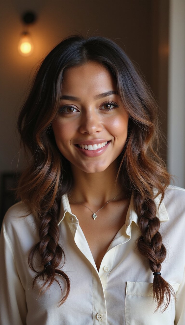 Chunky Bob-Length Goddess Braids For Volume