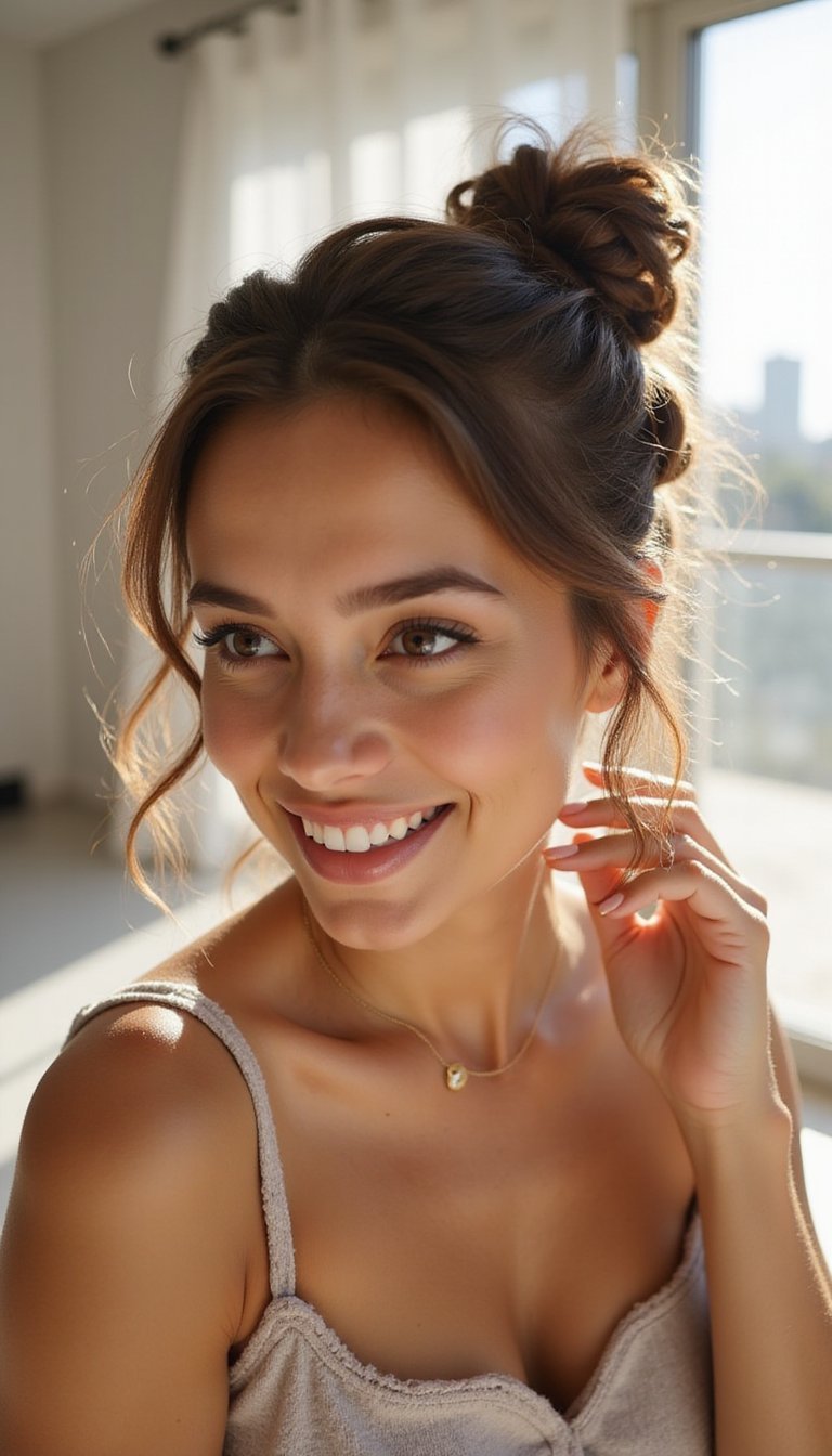 Half-Up Goddess Braids With Bouffant Volume