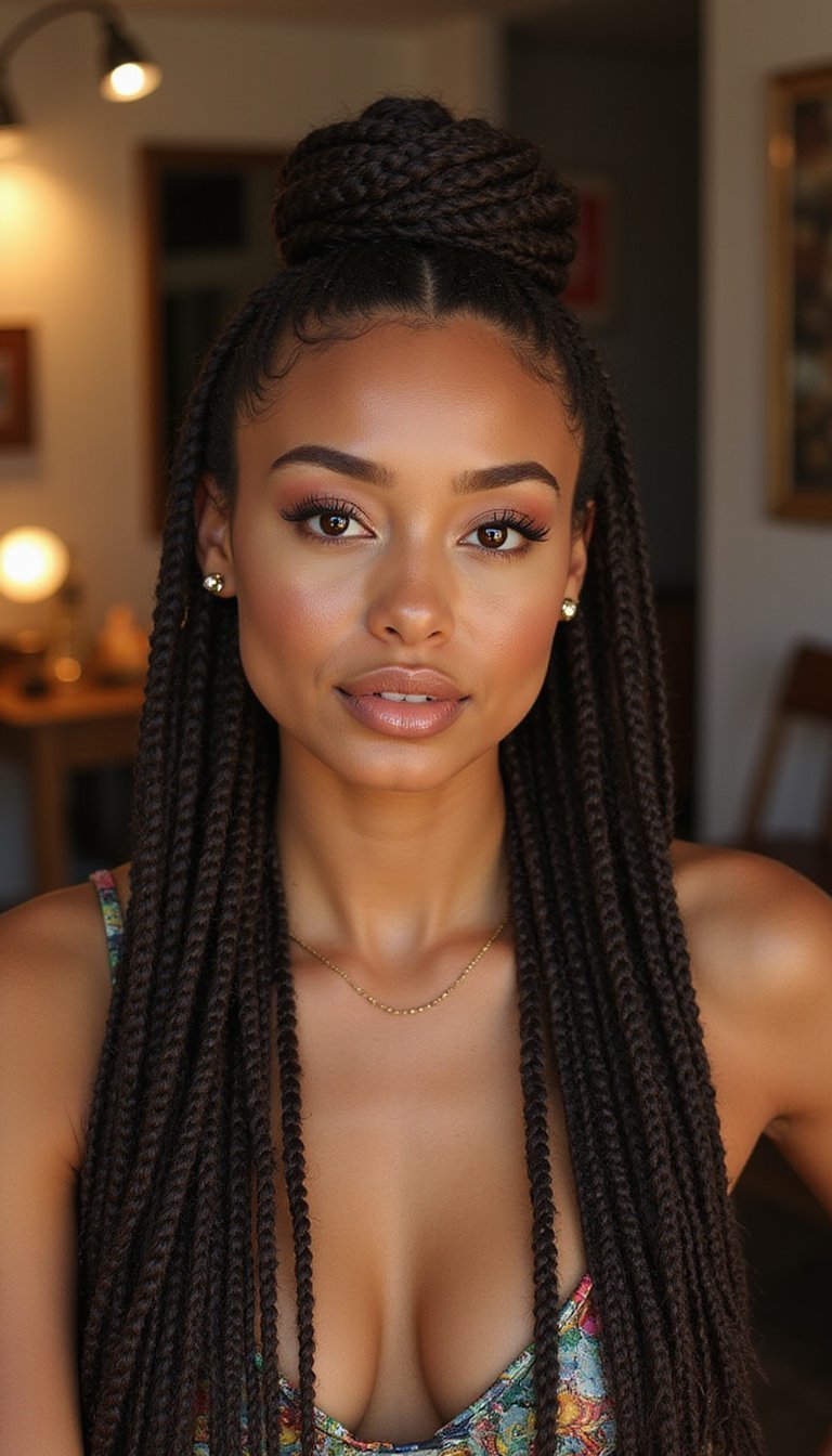 Jumbo Goddess Braids With Beaded Accents