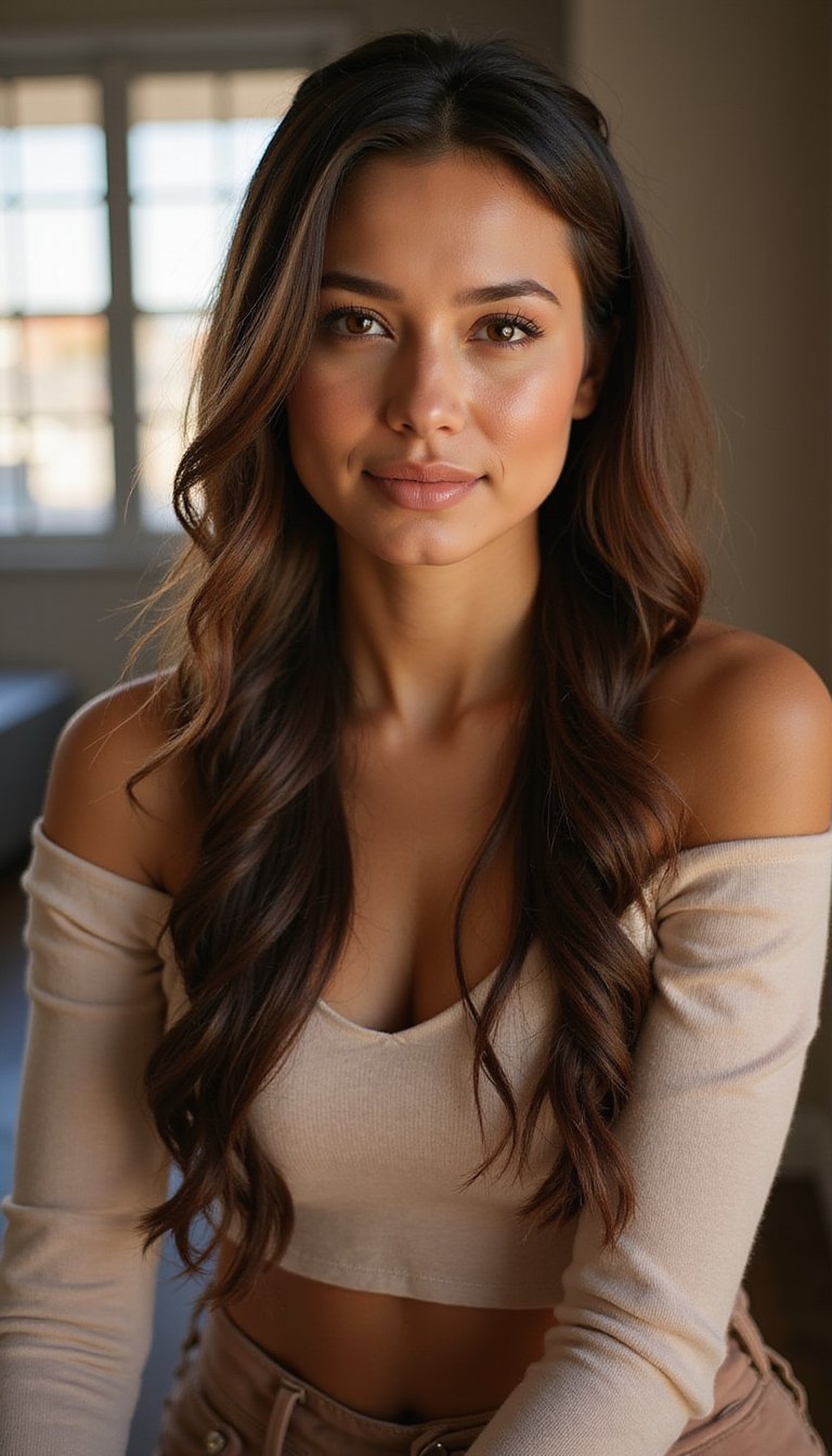 Sleek Middle-Part Goddess Braids With Shine