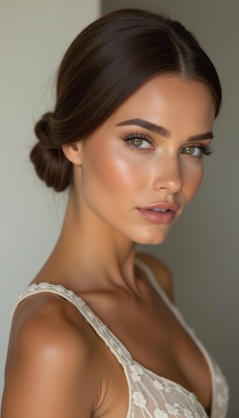 Smooth Low Chignon For Sleek Looks