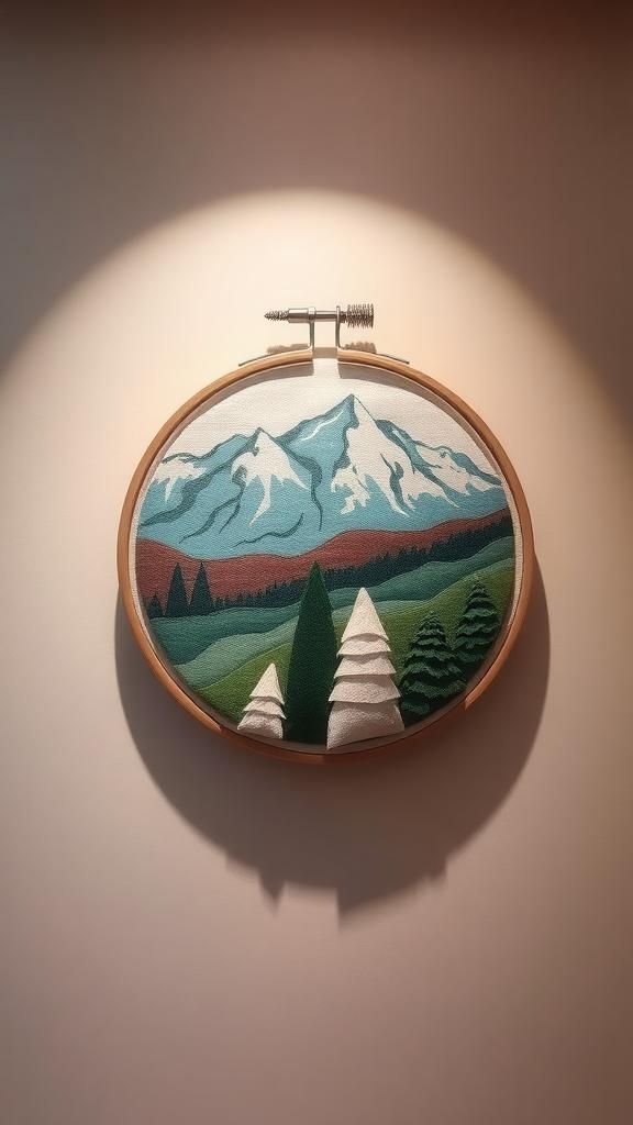 Double-Layer Shadowbox Hoop With Dimensional Scenes