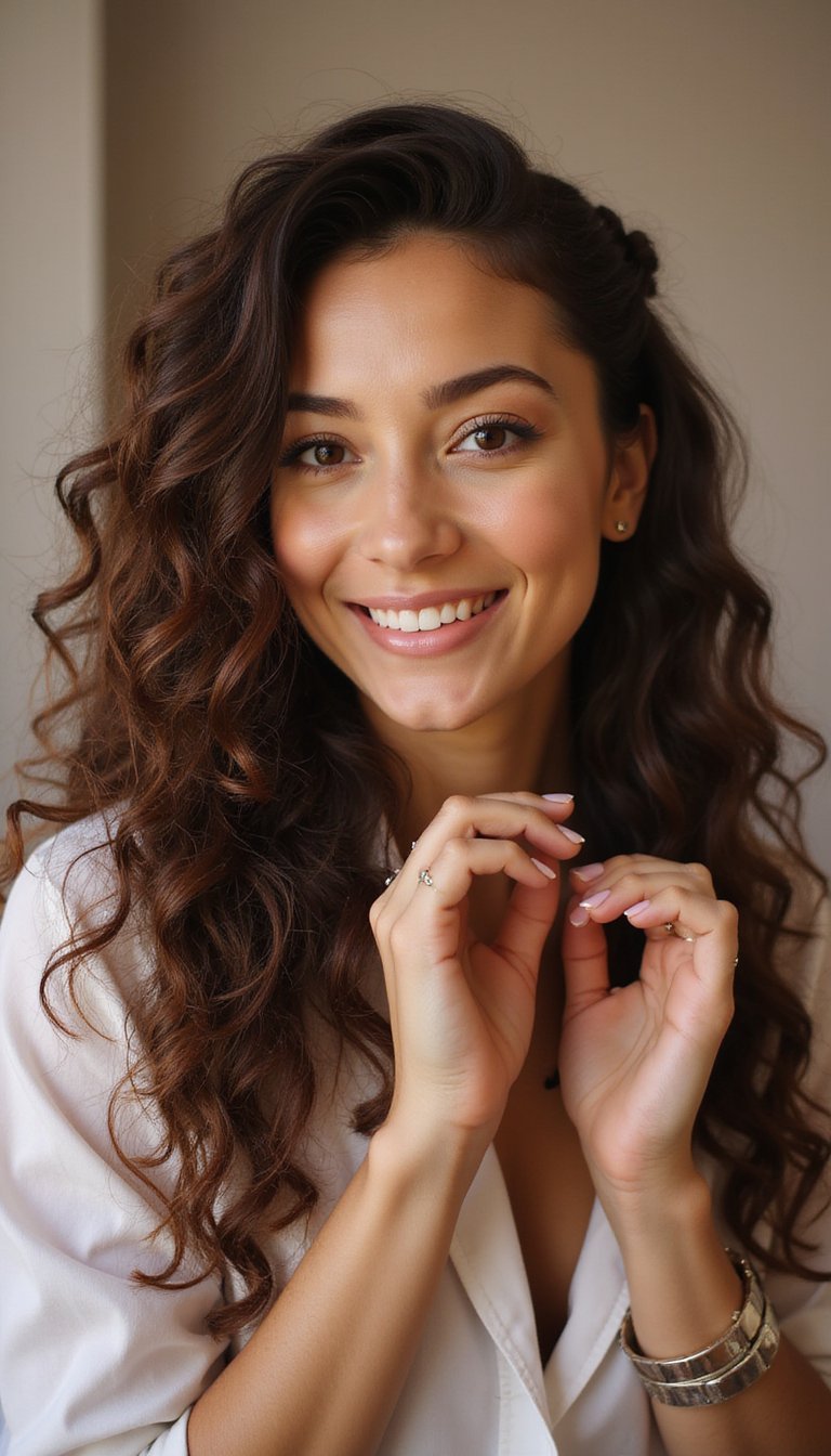 Textured Four-Strand Braid For Curly Hair Days