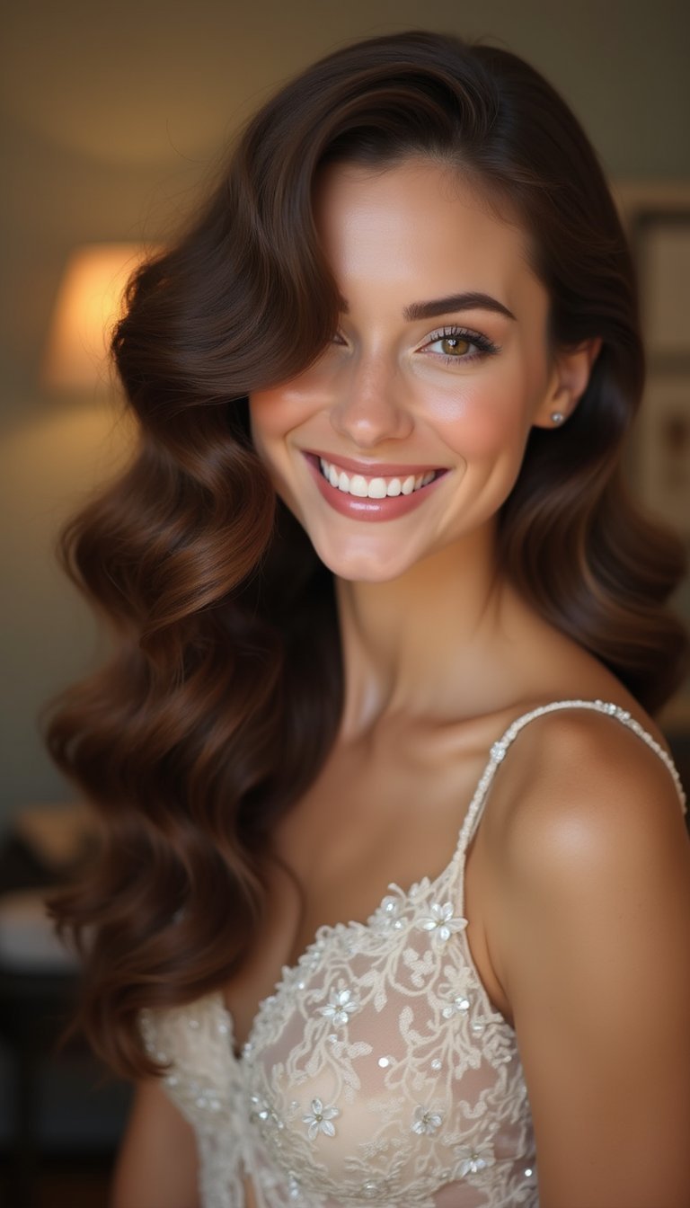 Retro Finger Waves And Side Part Glam