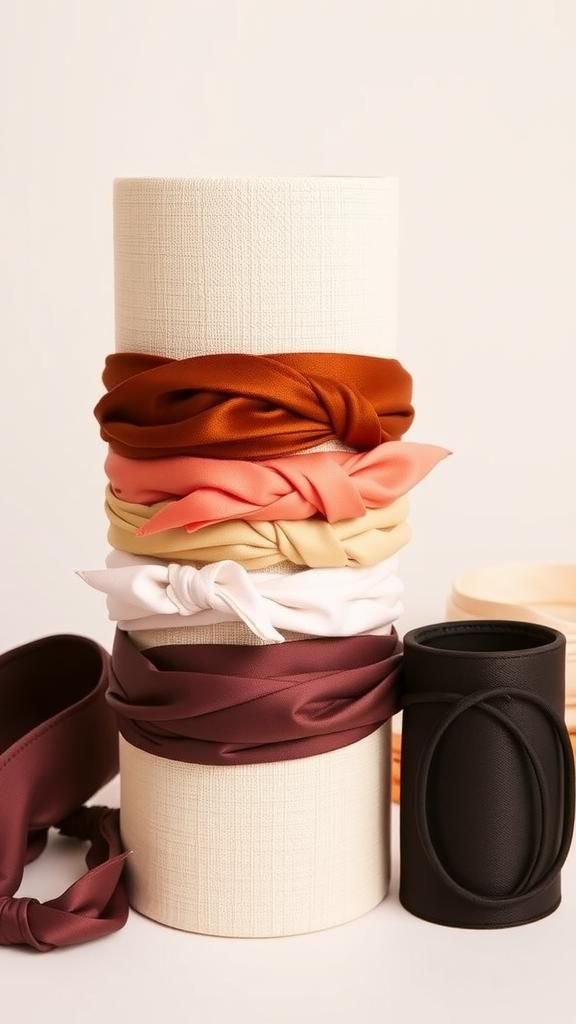 Cylindrical Headband Holder From Cardboard Canister
