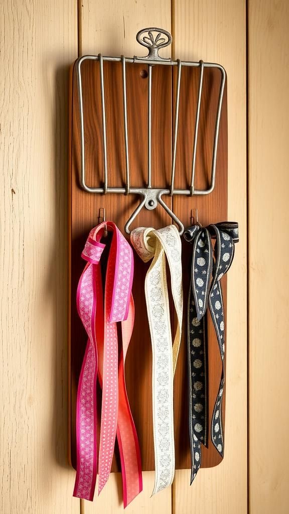 Vintage Rake Head as Rustic Headband Hanger