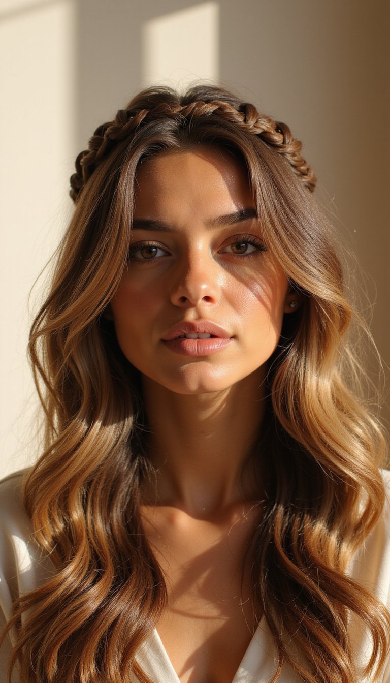 Braided Crown Overnight For Romantic Waves