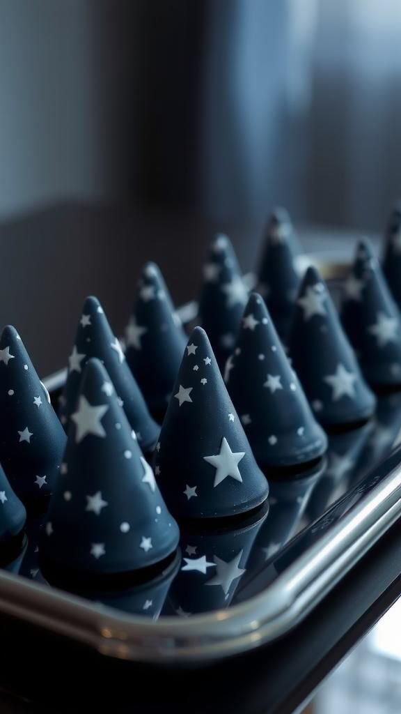 Celestial Night Sky Cones With Star Speckles