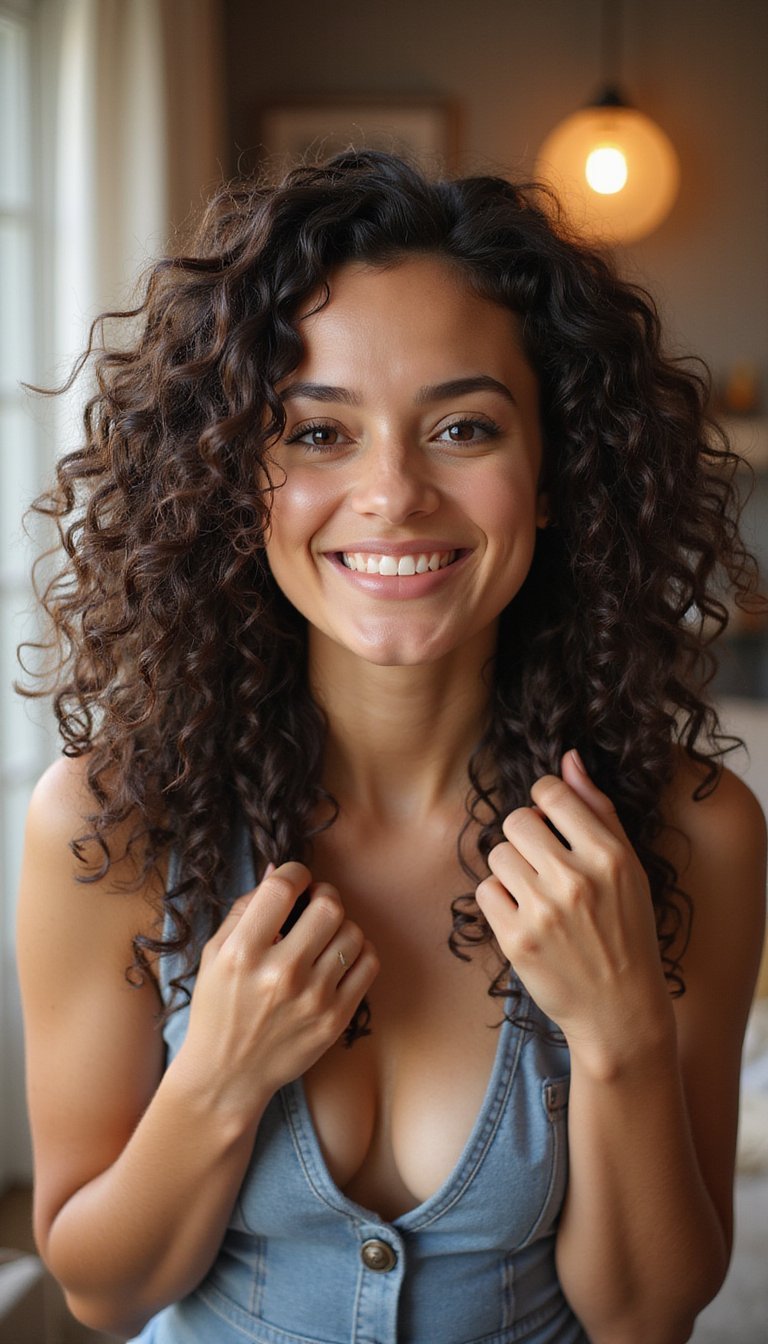 Curly Hair Lace Braid To Frame Face